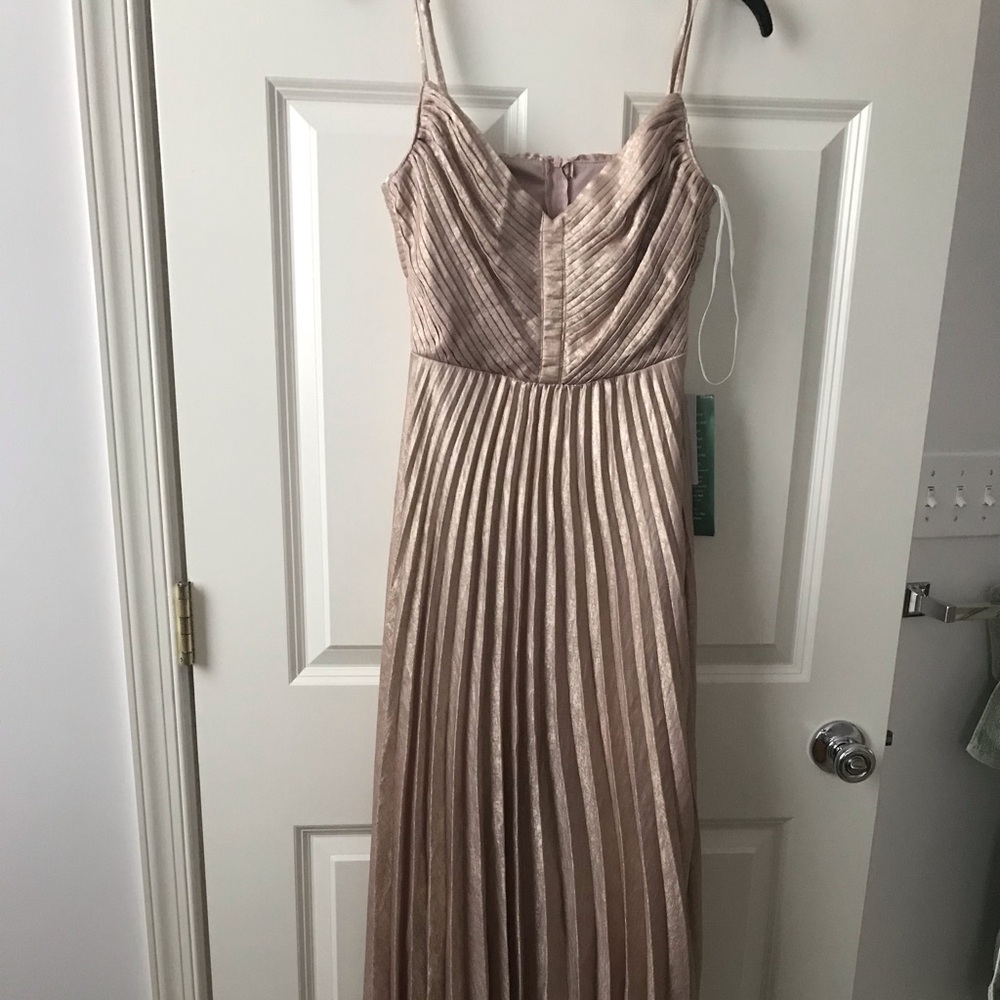 Brown Pleats Gown